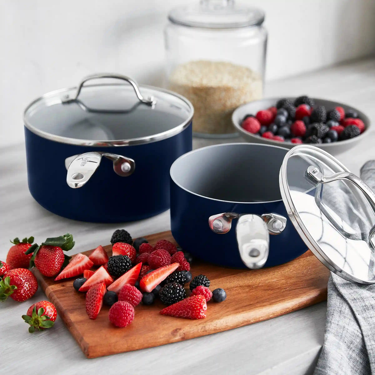 Valencia Pro Ceramic Nonstick 19-Piece Cookware Set | Twilight