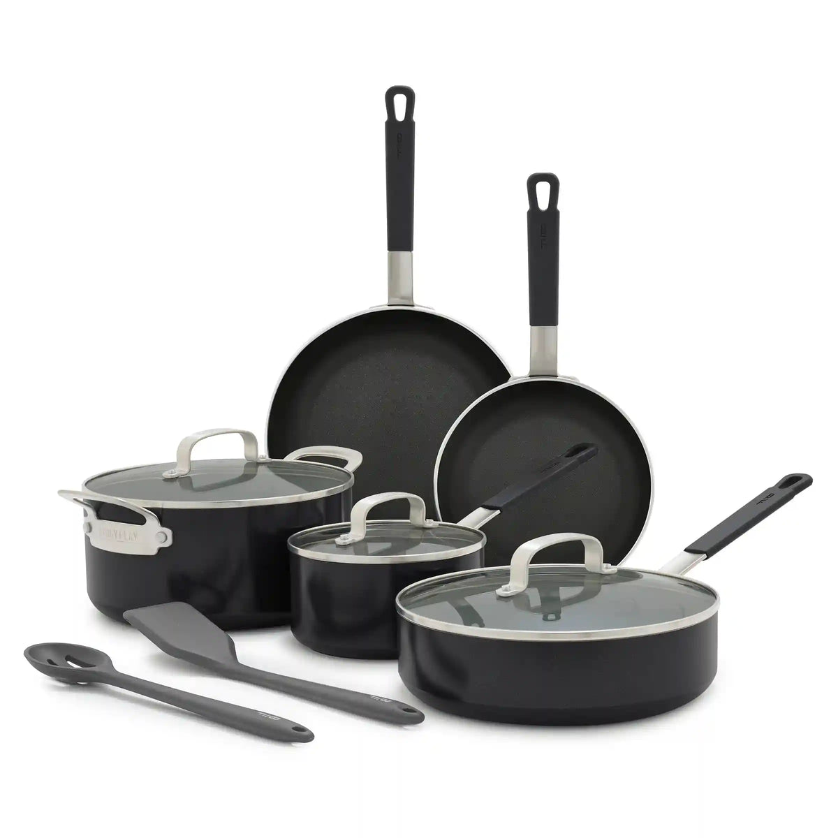 Bobby Flay by GreenPan Professional Ceramic Nonstick 10-Piece Cookware Set | Black