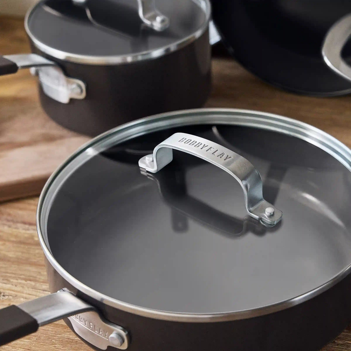 Bobby Flay by GreenPan Professional Ceramic Nonstick 10-Piece Cookware Set | Black
