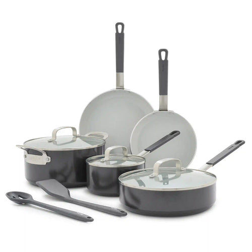 Bobby Flay by GreenPan Professional Ceramic Nonstick 10-Piece Cookware Set | Graphite