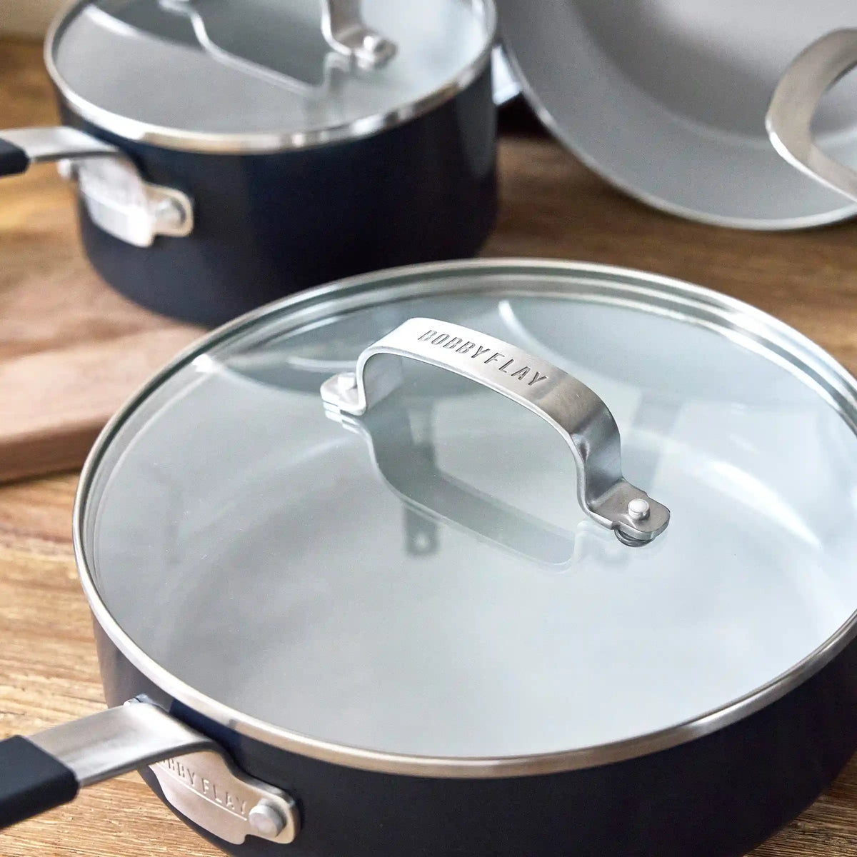 Bobby Flay by GreenPan Professional Ceramic Nonstick 10-Piece Cookware Set | Oxford Blue