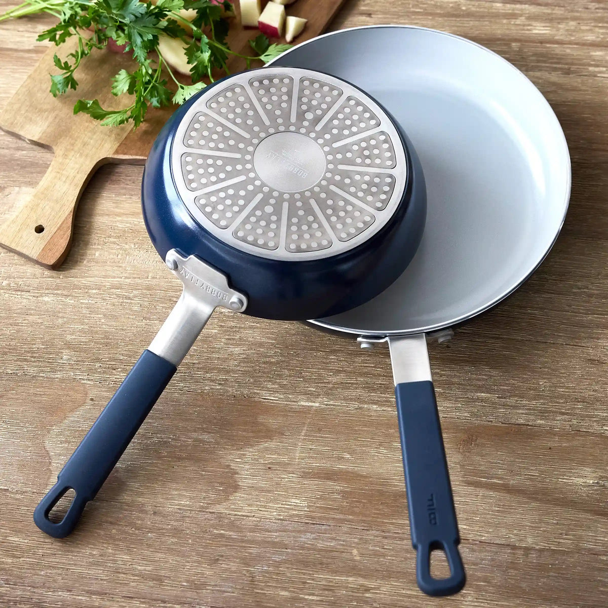 Bobby Flay by GreenPan Professional Ceramic Nonstick 10-Piece Cookware Set | Oxford Blue