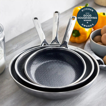 Spectra Thermobond Hybrid Ceramic Nonstick 8", 10" and 12" Frypan Set