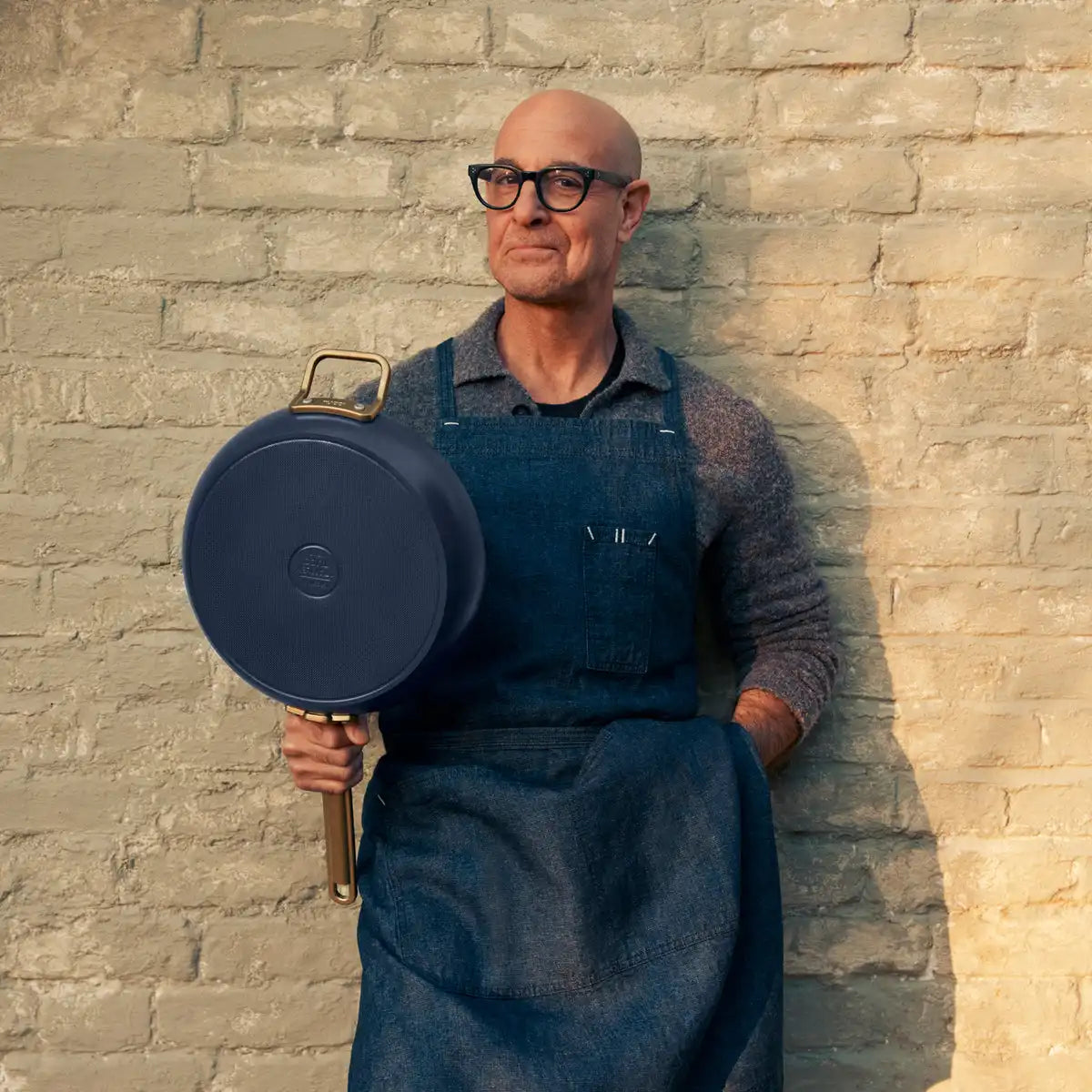 Stanley Tucci™ Ceramic Nonstick 8", 10" and 12" Frypan Set | Marino Blue