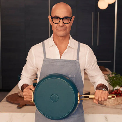 Stanley Tucci™ Ceramic Nonstick 8" and 10" Frypan Set | Venetian Teal