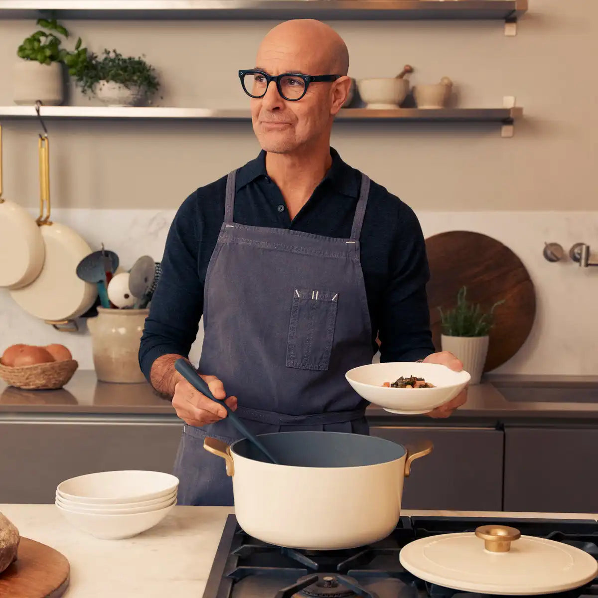 Stanley Tucci™ Ceramic Nonstick 6.5-Quart Dutch Oven | Carrara White